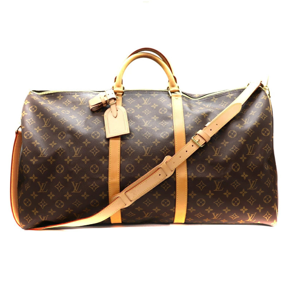 LOUIS VUITTON Keepall Bandoulire Monogram Canvas Brown Travel Bag Boston
